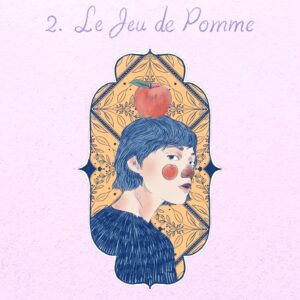 Le sticker illustré : le jeu de pomme