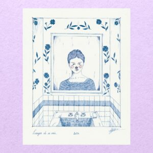 Illustration originale - essayer de se voir